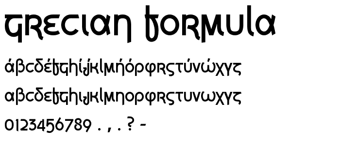 Grecian Formula font